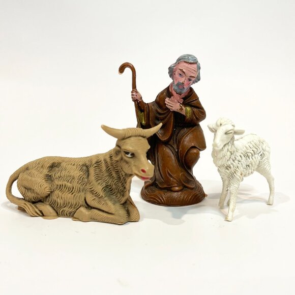 Vintage Fontanini Depose Italy Nativity Scene 9 Hand Painted Figures 3"-4" tall - Picture 7 of 10